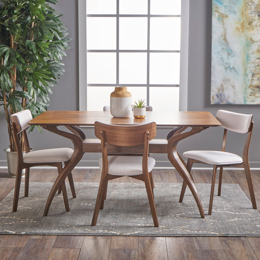 Bryona 4 - Person Solid Wood Dining Set